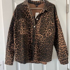 Windsor Leopard Print Jean Jacket
